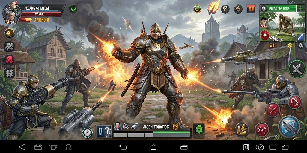 Tampilan pertempuran dari gameplay <strong>3446</strong> yang penuh strategi dan ketegangan.