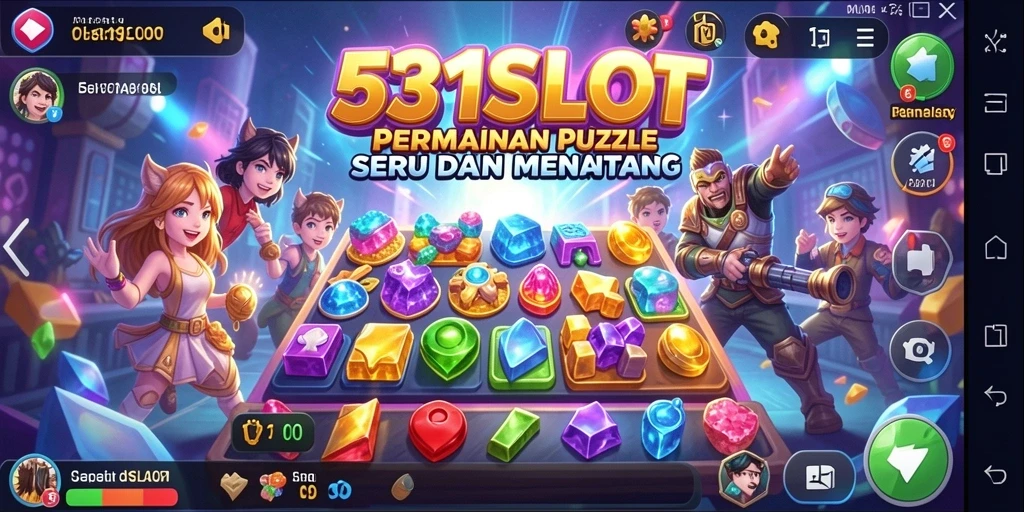 Gameplay 531SLOT menampilkan tantangan puzzle yang menarik dan beragam.
