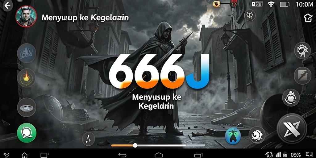Tangkapan layar dari gameplay 666J yang menampilkan suasana horror yang mencekam.