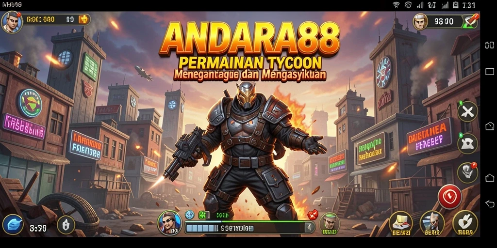 Tampilan gameplay seru dalam ANDARA88 dengan strategi Tycoon.
