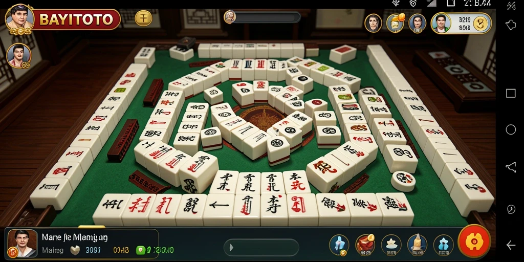 Screenshot utama menunjukkan gameplay Mahjong yang seru.
