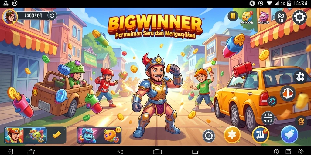 Tampilan gameplay seru dari BIGWINNER yang menantang dan menghibur.