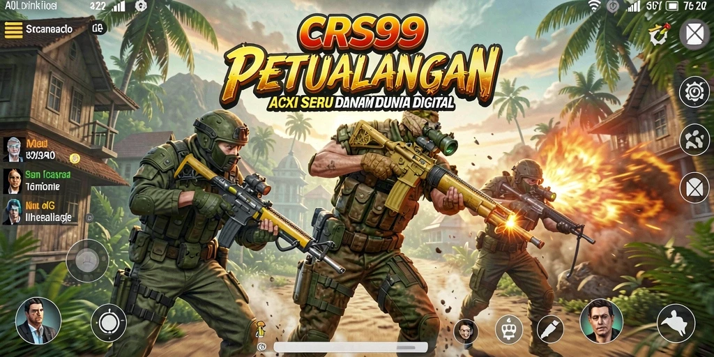 Tampilan aksi mendebarkan dalam gameplay CRS99 yang seru.