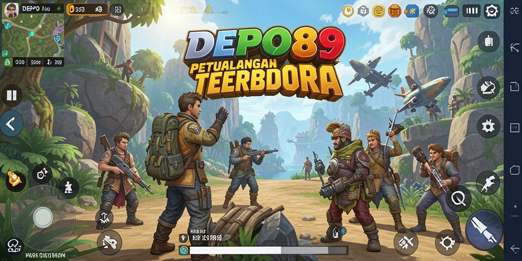 Screenshot gameplay DEPO89 menampilkan petualangan di dunia terbuka yang luas.
