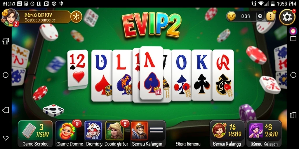 Tangkapan layar utama EVIP2 menampilkan gameplay menarik dari Domino.