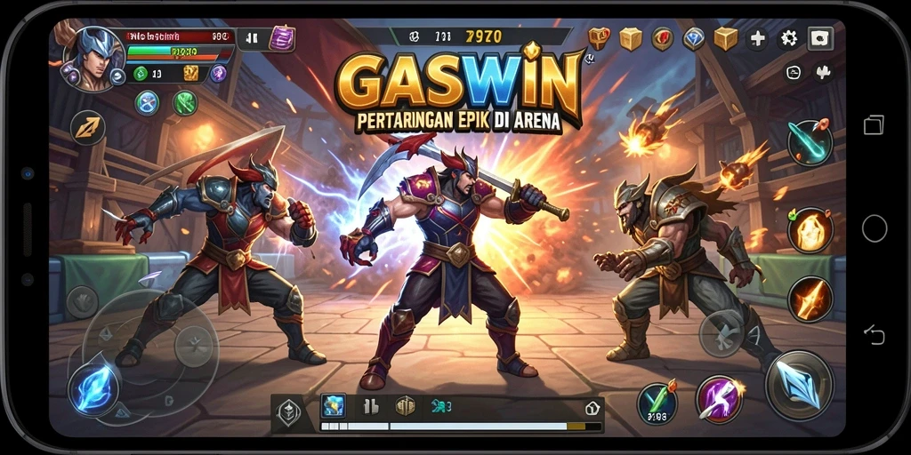 Gameplay GASWIN yang penuh aksi dan seru.