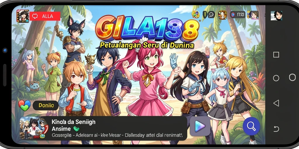 Tampilan gameplay seru dalam GILA138 dengan karakter anime menarik.