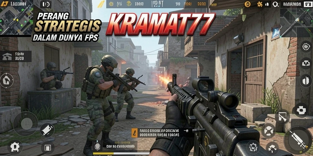 Gameplay KRAMAT77 yang intens dengan pertarungan FPS.