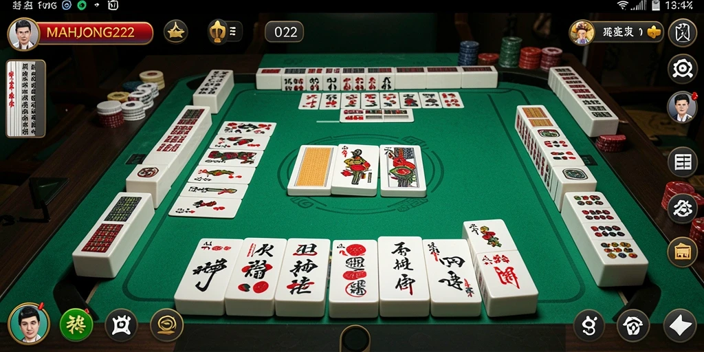 Screenshot gameplay MAHJONG222 menunjukkan aksi strategis yang mendebarkan.