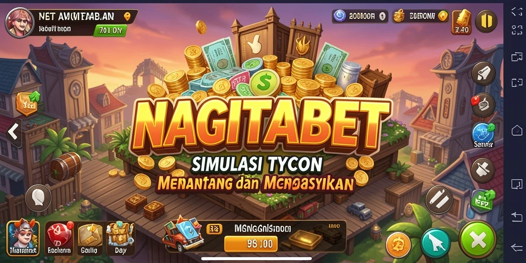 Screenshot gameplay NAGITABET menunjukkan aksi mengelola bisnis Tycoon.