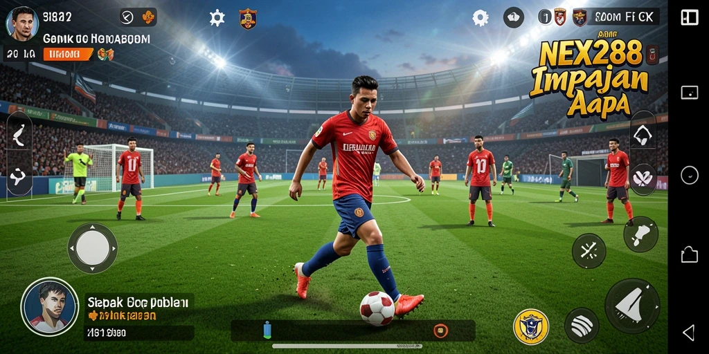 Tampilan gameplay NEX288 yang mendebarkan dan realistis dalam sepak bola.