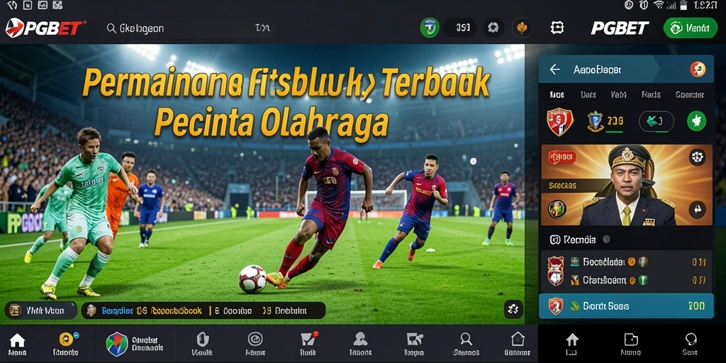 Tangkapan layar utama PGBET yang menunjukkan fitur taruhan langsung.