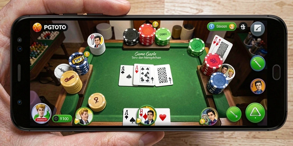 Tampilan seru gameplay Gaple di PGTOTO.