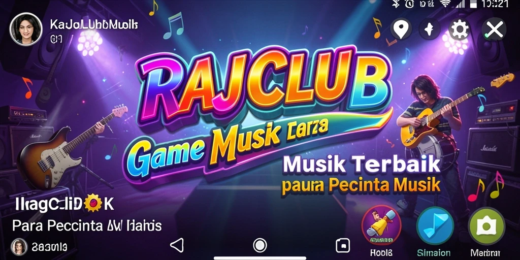 Screenshot gameplay RAJACLUB menampilkan serunya bermain musik.