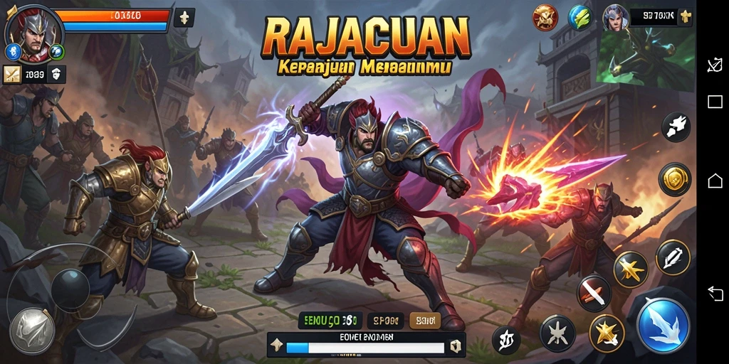 Gameplay menarik RAJACUAN dalam pertempuran Tower Defense.