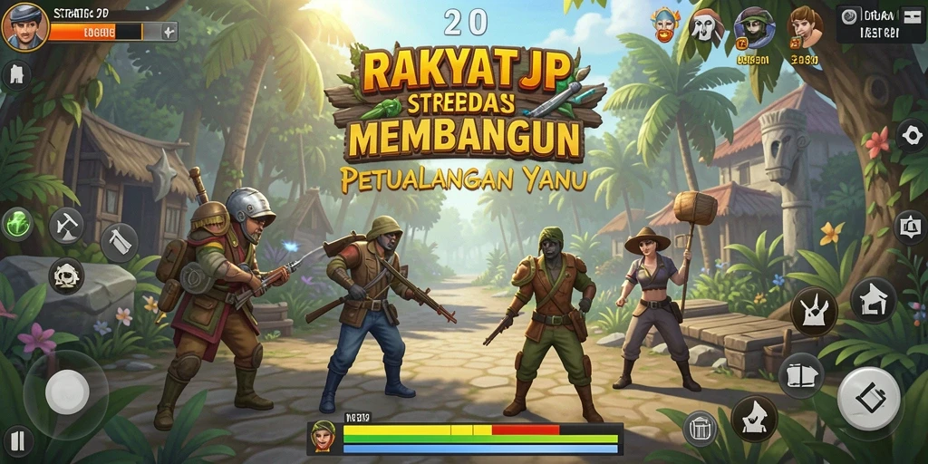 Screenshot utama RAKYATJP menampilkan aksi strategis yang intens.