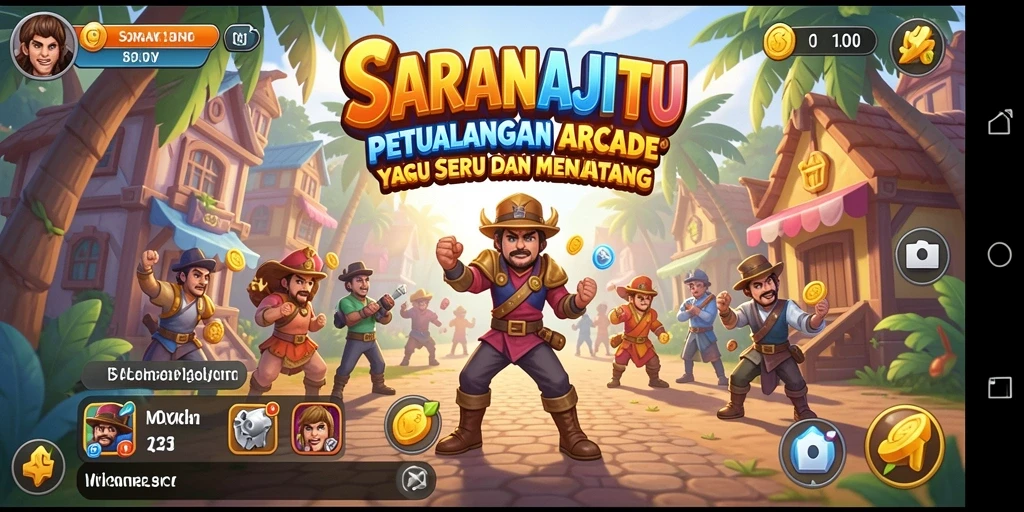 Tampilan gameplay <strong>SARANAJITU</strong> yang penuh aksi dan keseruan.