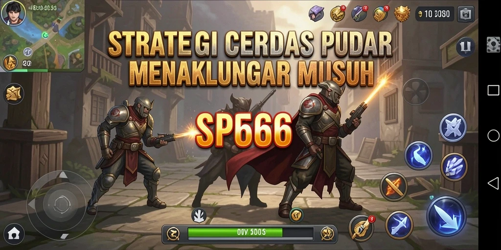 Screenshot SP666 yang menampilkan pertempuran strategi yang intens.