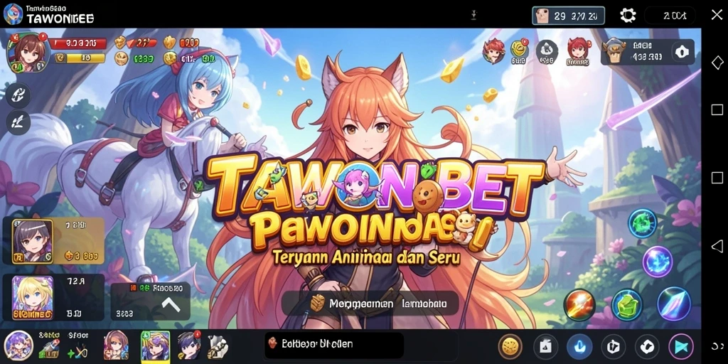 Screenshot utama TAWONBET menampilkan momen seru dalam gameplay Anime.