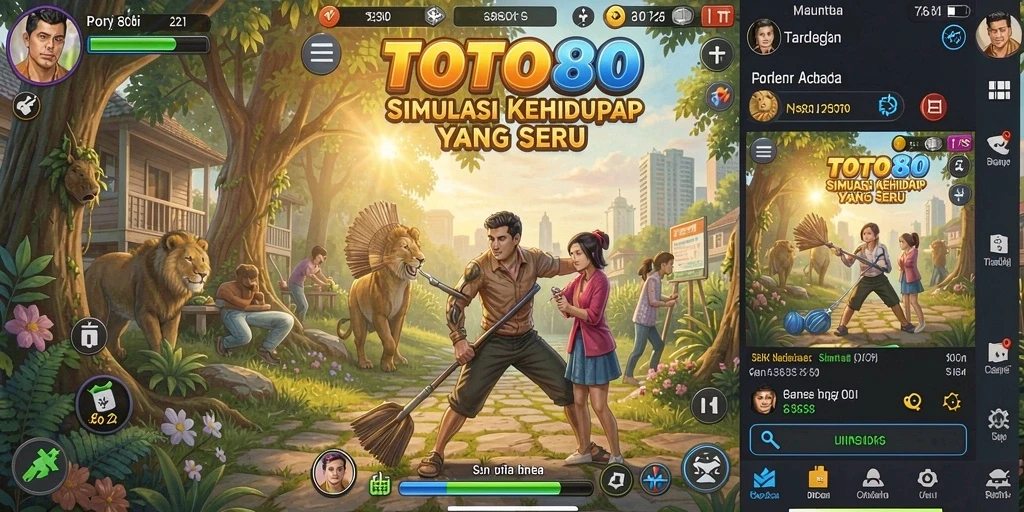 Tampilan gameplay TOTO80 yang menawan dan interaktif dalam simulasi kehidupan.