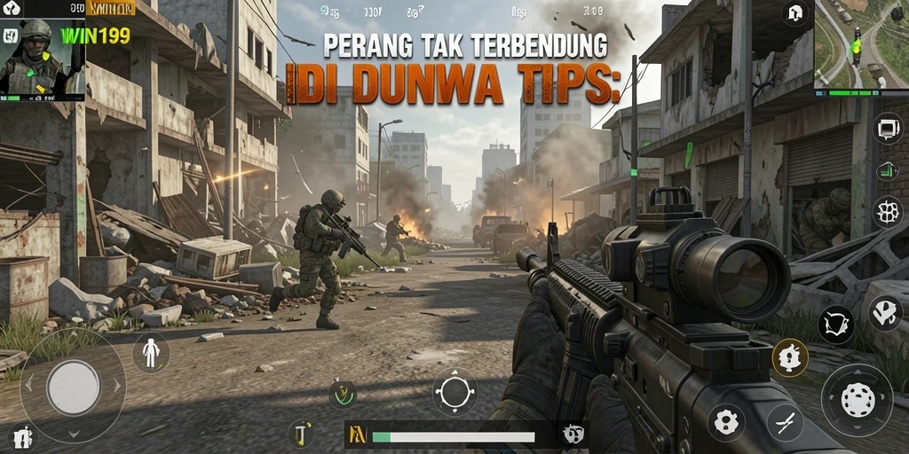 Screenshot gameplay WIN199 menampilkan aksi pertempuran yang seru.