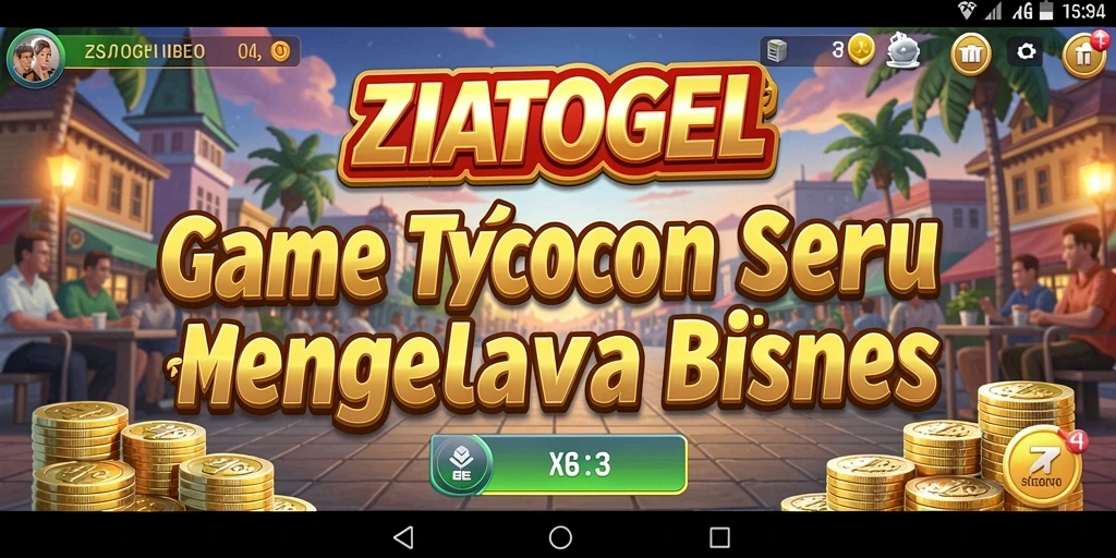 Tampilan menarik dari gameplay ZIATOGEL yang menunjukkan manajemen bisnis.