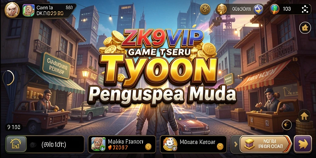 Screenshot ZK9VIP menampilkan keseruan gameplay Tycoon.