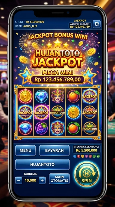Tampilan antarmuka Hujantoto yang ramah pengguna.